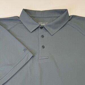 Vertx Coldblack Men's 2XL Short Sleeve Button Down Polo Grey Tactical